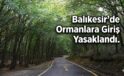 Balıkesir’de Ormanlara Giriş Yasaklandı: İşte Yasak Tarihleri ve İzin Verilen Yerler